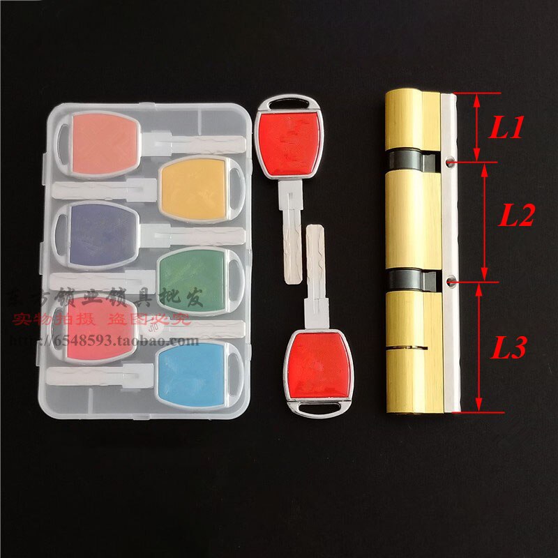 Anti-theft door cylinder lock 110 115 120 125 130 135 140 MM double wheel fork lock cylinder double spring door cylinder - KiwisLove