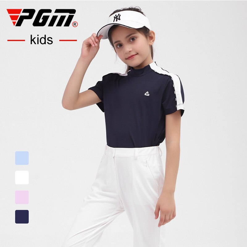 PGM Golf Apparel Summer Short-sleeved T-shirt Sports Wear Quick-drying Girl Jersey Digital Breathable Mesh Clothing Tops YF410 - KiwisLove