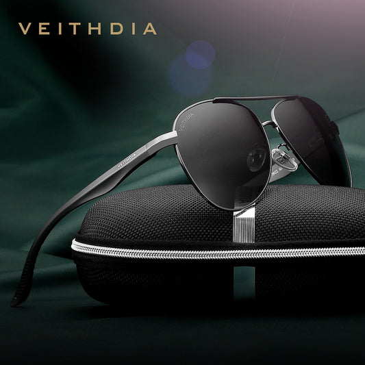 VEITHDIA Aluminum Sunglasses Men Brand Driving Fashion Polarized UV400 Lens Unisex Vintage Eyewear Male Glasses For Women VT3822 - KiwisLove