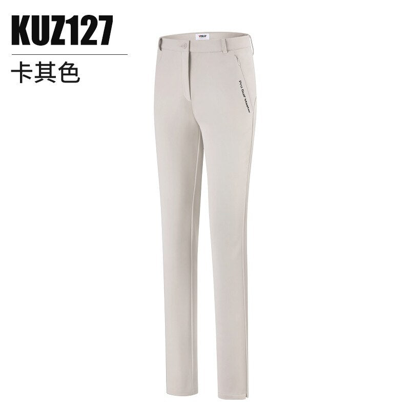 PGM Women Golf Pants Lady Slim Fit Trousers High Elastic Waterproof Breathable Golf Wear for Women Sports Clothing KUZ127 - KiwisLove