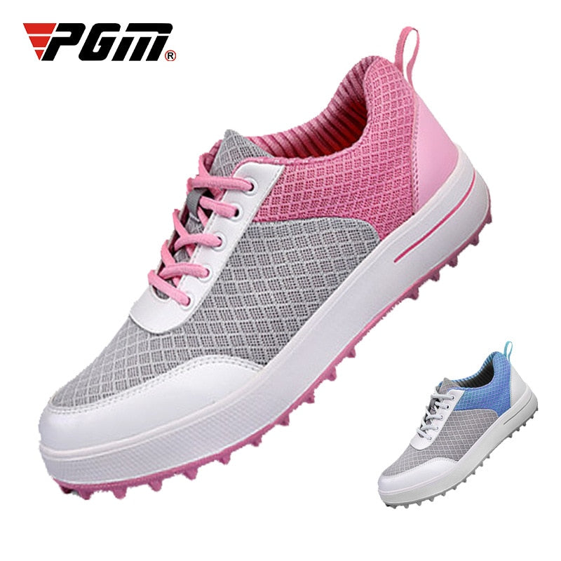 PGM Women Golf Shoes Anti-slip Breathable Golf Sneakers Ladies Super Fiber Outdoor Sports Leisure Trainers XZ081 - KiwisLove