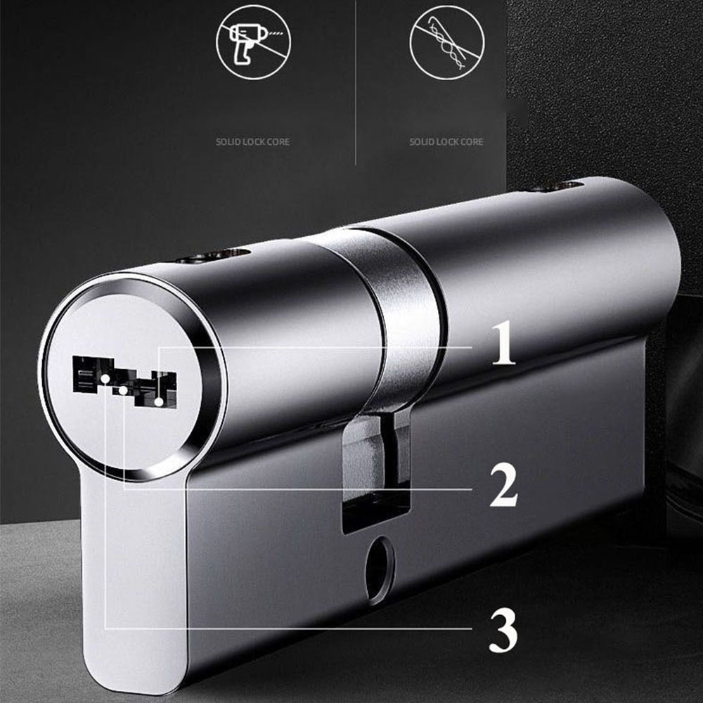 12/8 key Super anti-theft door cylinder lock entry door cylinder lock outdoor door lock home lock door lock lock cylinder - KiwisLove