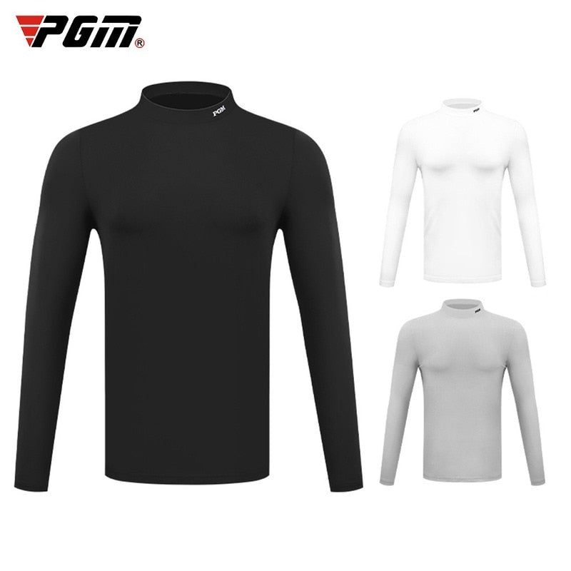 PGM Men&#39;s Golf Shirt Autumn Winter Sports Apparel Thermal Sweater Shirt For Men O-Neck Golf Sportswear Leisure T Shirt YF388 - KiwisLove