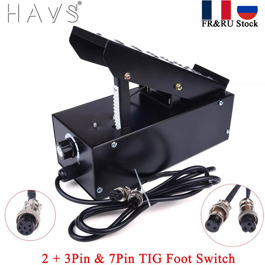 2+3/7 Pins Foot Pedal Power Amperage Controller Current Stepless Adjustable Switch For TIG ATGW Spot Weldding IGBT Machine - KiwisLove