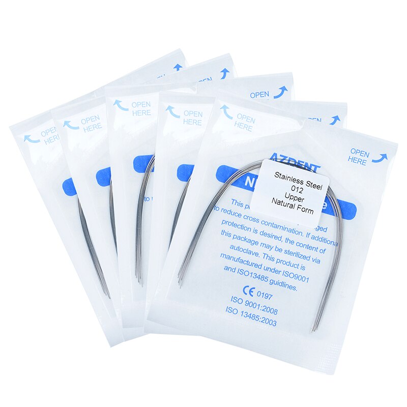 Stainless Steel  10pcs/Pack AZDENT Dental Round Arch Wire Natural Form Super Elastic Archwire Dentistry Instrument - KiwisLove