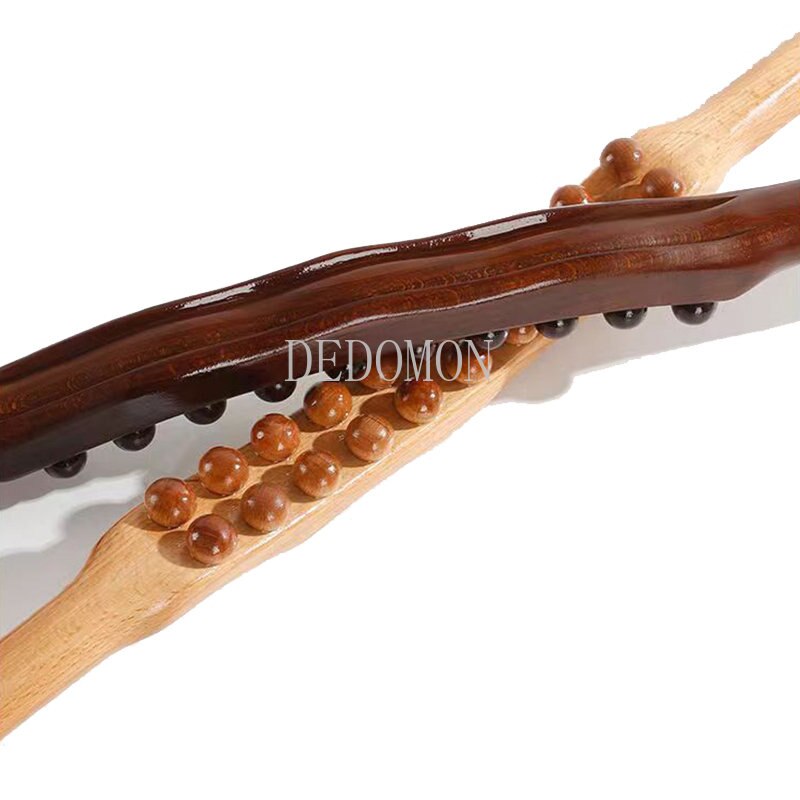8/20 Beads Rolling Pin Universal Back Needle Massage Tendons Beech Wood Scraping Stick Point Treatment Guasha Relax Therapy Tool - KiwisLove