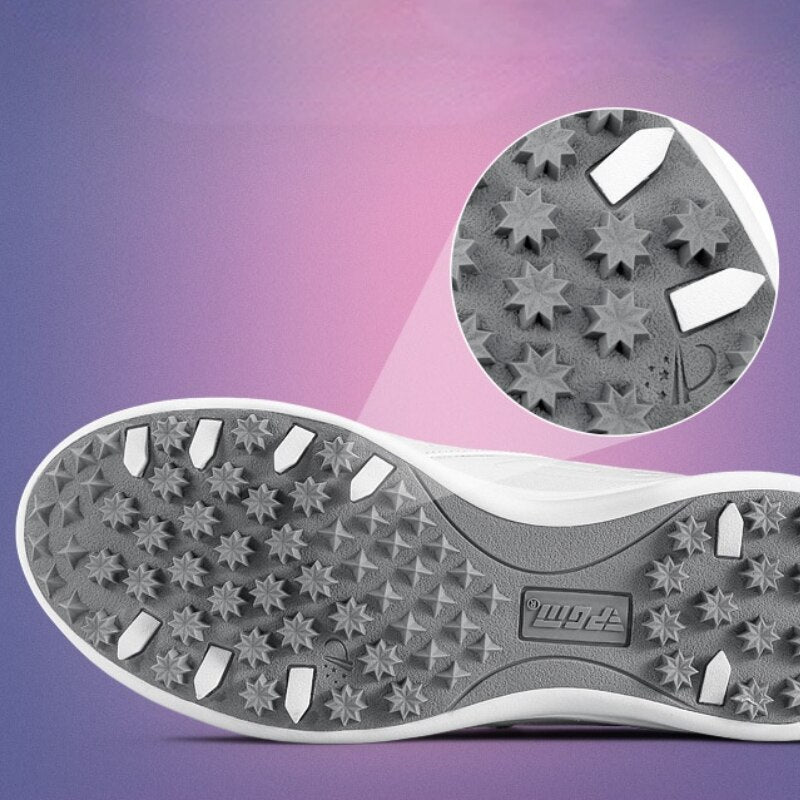 PGM Waterproof Golf Shoes Womens Shoes Lightweight Knob Buckle Shoelace Sneakers Ladies Breathable Non-Slip Trainers Shoes XZ179 - KiwisLove