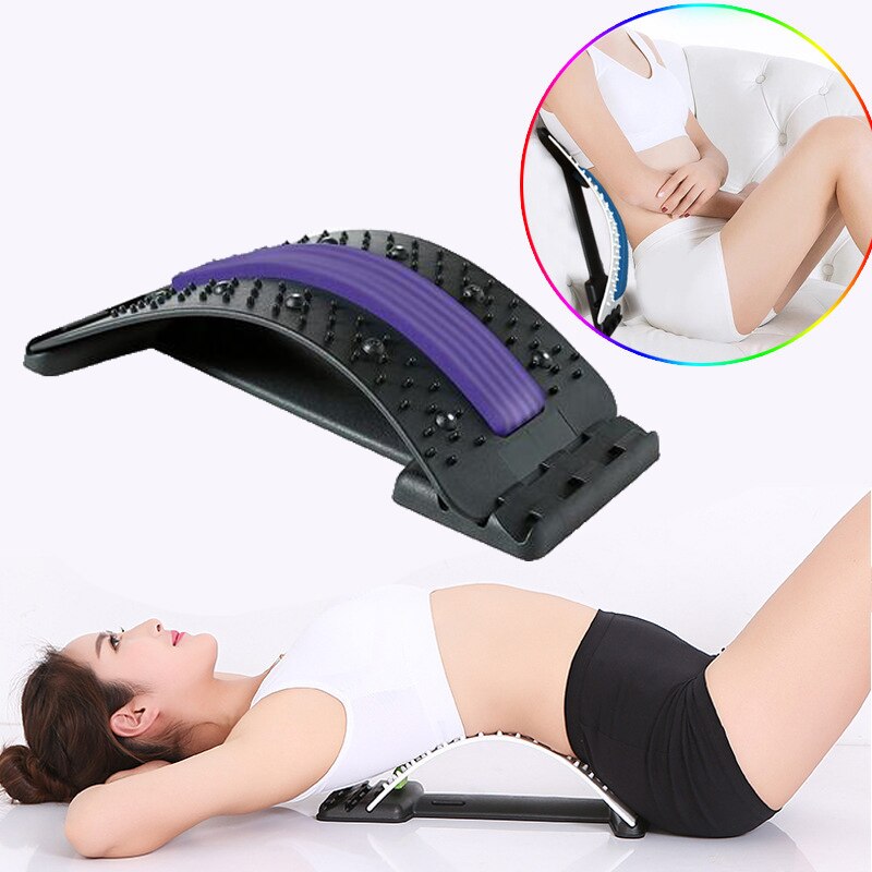 Back Massager Stretcher Support Spine Deck Pain Relief Chiropractic Lumbar Relief Back Stretcher Fitness Massage Equipment - KiwisLove