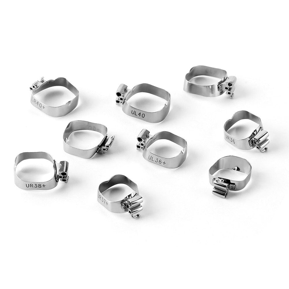 4pcs/Set Roth 0.022&quot; U/3 L/2 35-40+#  Dental 1st Molar Band Prewelded Double Convertible - KiwisLove