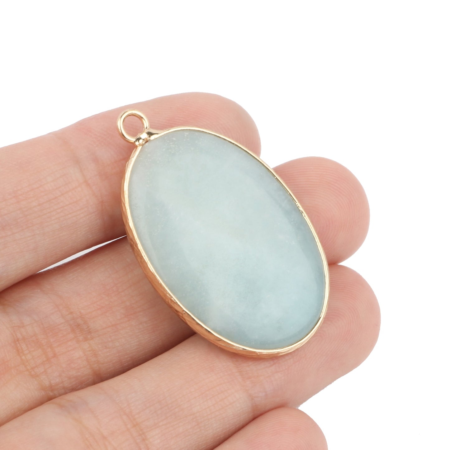 1pc Natural Green Amazonite Pendant Silver Gold Plated Multi Styles Charms Pendants for Necklace Women DIY Jewelry Accessories - KiwisLove
