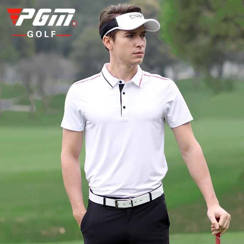 PGM Golf clothes Men Summer Short Sleeve Golf T-Shirt Quick-drying Breathable Golf Jersey Tops Golf Clothes YF239 - KiwisLove
