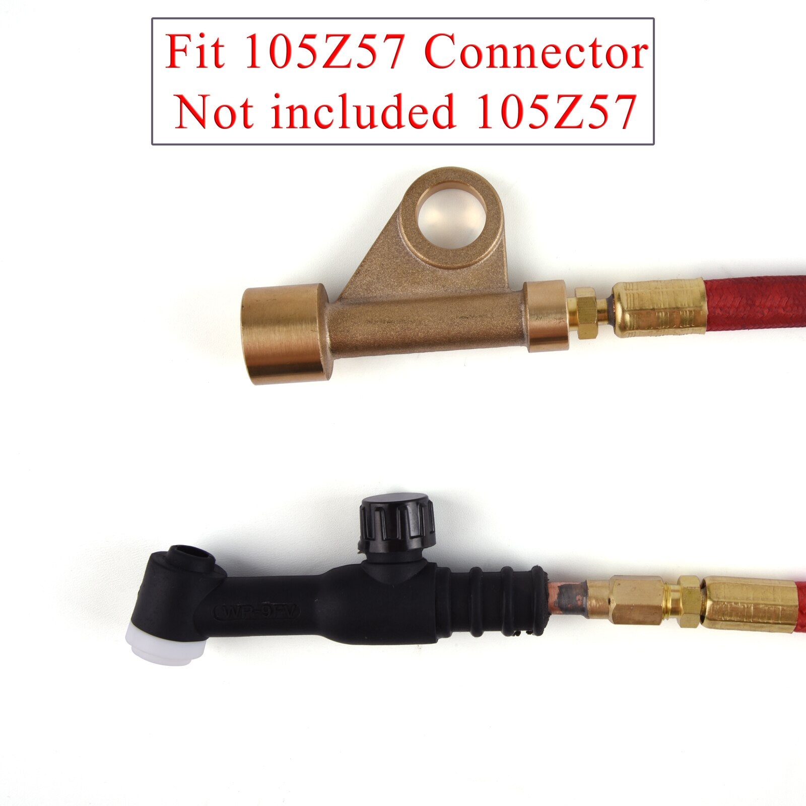 3.8m(12.5ft)/7.6m(25ft)Power Cable  Red Gas Hose TIG Welding Torch Package WP9 Series 13/8&quot;-24R.H - KiwisLove