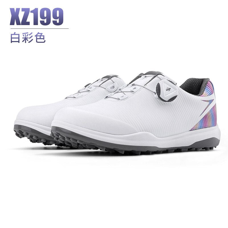PGM Women Golf Shoes Waterproof Anti-side Sliding Nail Spin Buckle Soft Microfiber Leather Casual Sport Gym Sneakers XZ199 - KiwisLove
