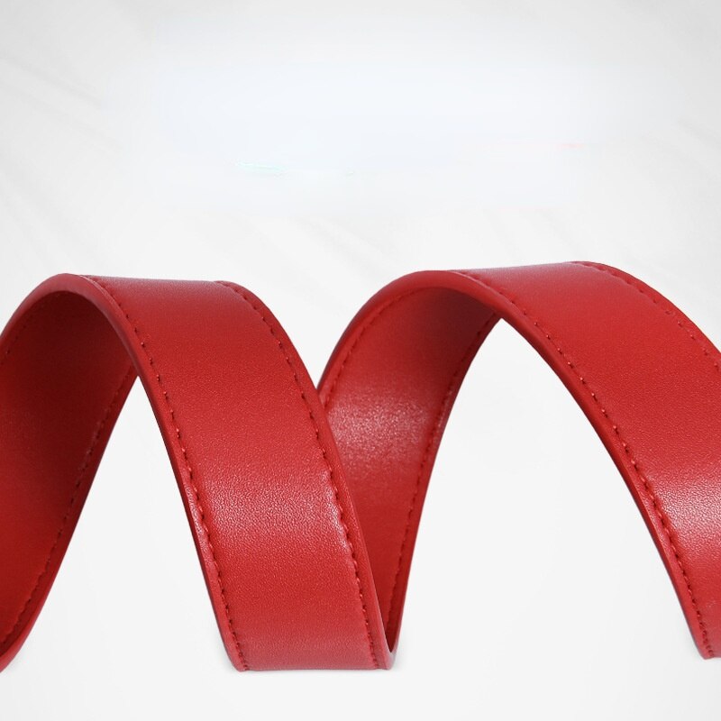 PGM Women&#39;s Golf Belt Korean Style All Match Belt Buckle 3 Colors Black Red White Microfiber Sports Belt PD017 - KiwisLove