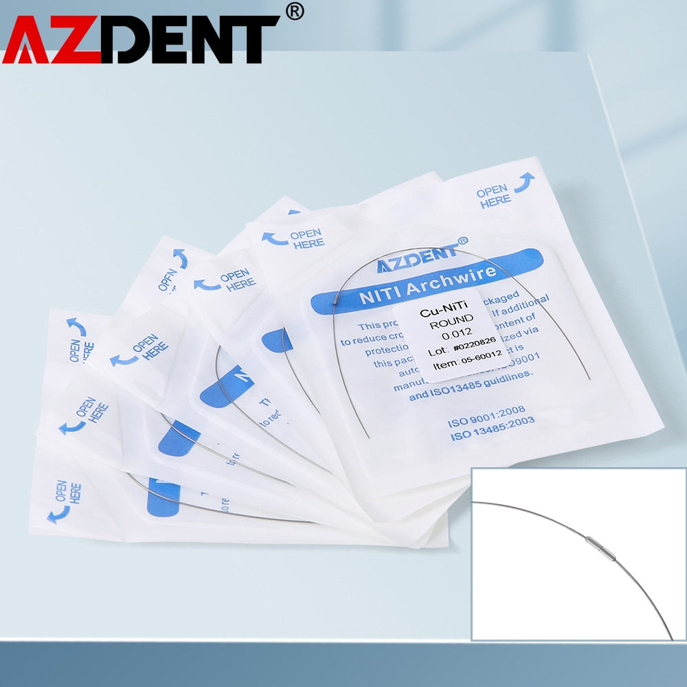 1Pcs/Pack (Total 5 Pcs) Dental Orthodontic Copper 35˚ Super Elastic Cu-NiTi  Archwire With Stops Round / Rectangle Damonform - KiwisLove