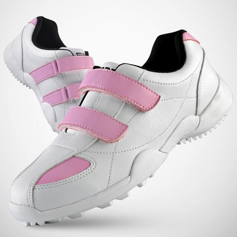 PGM Children Girls Golf Shoes Anti-skid Leather Mesh Outdoor Kids Sneakers Boys Hook Loop Athletics Sports Shoes XZ007 - KiwisLove