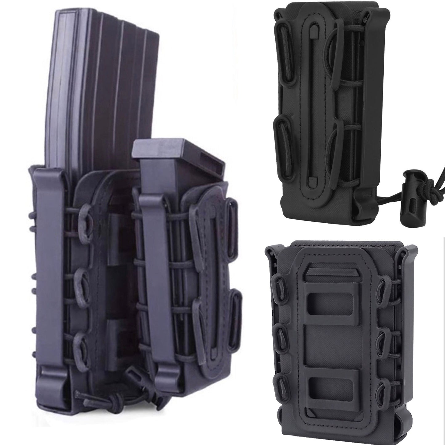 9MM/5.56/7.62 mm Tactical Magazine Pouche Fast Magazine Quick Release Mag for Ar15 M4 Pistol Rifle Molle Holster - KiwisLove