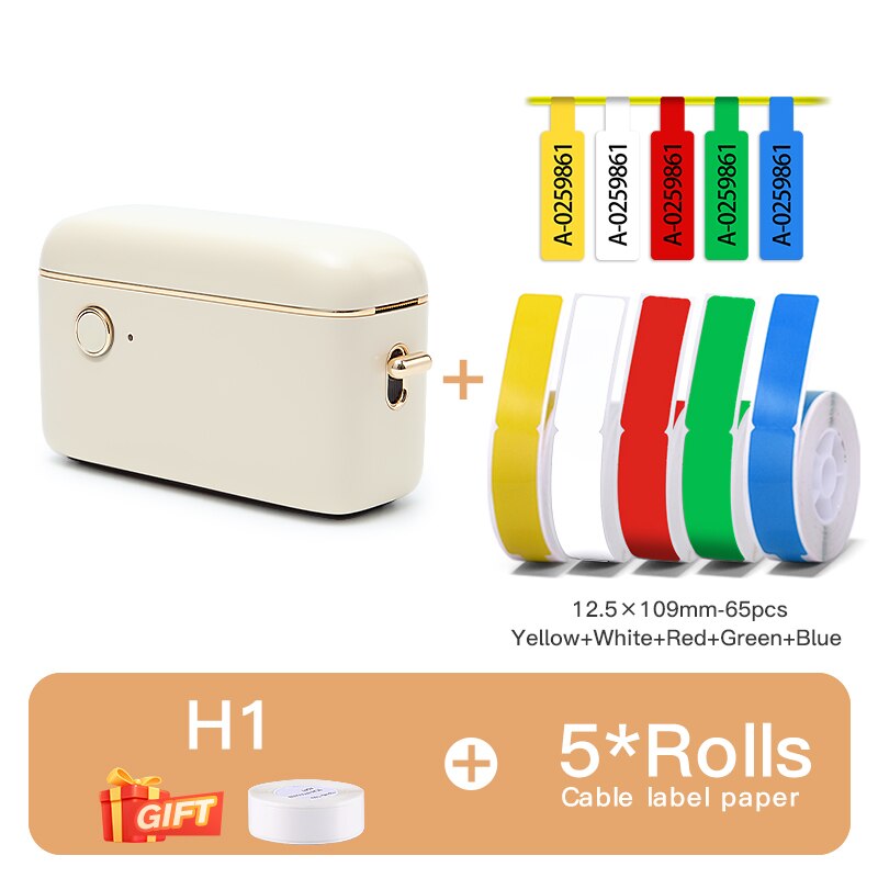 Niimbot H1 Portable Thermal Label Printer Mini Label Maker 10-15mm Label Paper Wireless Fast Printing Machine for Home Office - KiwisLove