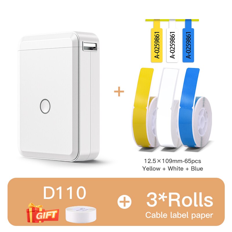 Niimbot D110 Portable Pocket Printer for Phone Home Office Storage Labeling Machine Label Maker Thermal Bluetooth With Stickers - KiwisLove