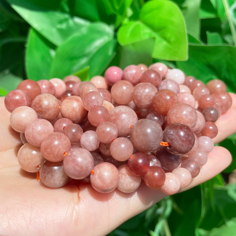 Natural Stone Beads Round Sunstone Loose Spacer Beads for Jewelry Making Beadwork DIY Bracelets Accessories 15&#39;&#39;Strand 6 8 10mm