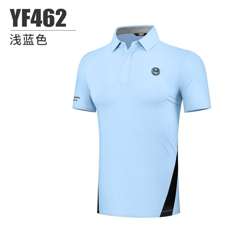 PGM Summer Men&#39;s Golf Shirts Quick-Dry Breathable Short Sleeve Tops Outdoor Sports Sweat Absorbent Back Ventilation Holes YF462 - KiwisLove