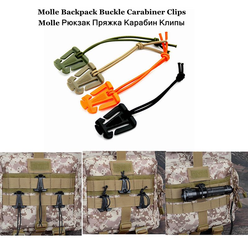 New Molle Web Dominators with Elastic String Durable Tactical Strap Management Tool Backpack Accessories Multipurpose Fastener - KiwisLove