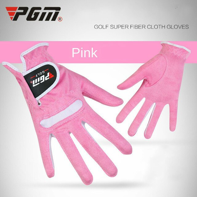 PGM 1pair Women Golf Gloves Soft Microfiber Cloth Breathable Non-slip Protective Gloves Hand Wear Golf Accessory - KiwisLove