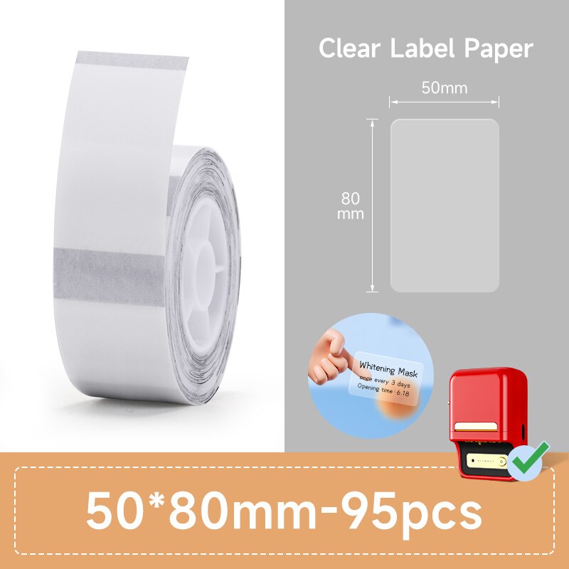 NIIMBOT B21 B3S Thermal Label 2 Rolls Clothing Price Food Self-adhesive Tag Waterproof Smart Office Pocket Printer Label Paper - KiwisLove