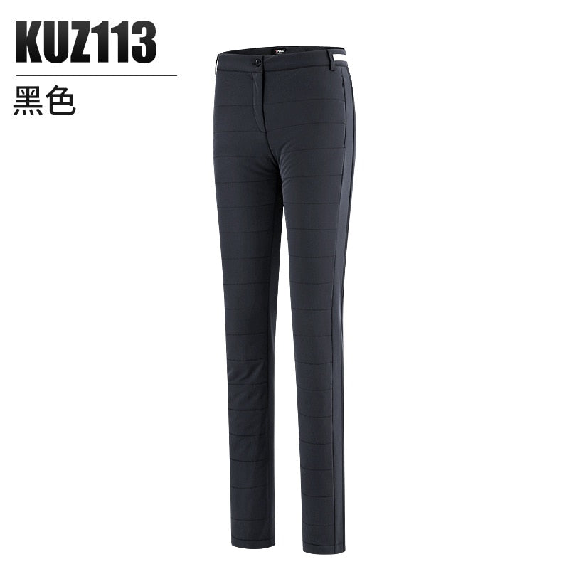 PGM Golf Pants Women Winter Thick Warm Female Casual Cotton Pants Ladies Slim Fit Long Trousers High Waist Velvet Sweatpants - KiwisLove