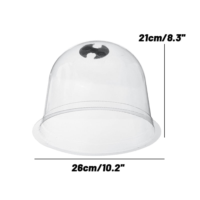6pcs 10 inch Reusable Plastic Greenhouse Garden Plant Bell Cover Plant Germination Cover Dome Frost Guard Freeze Protection - KiwisLove
