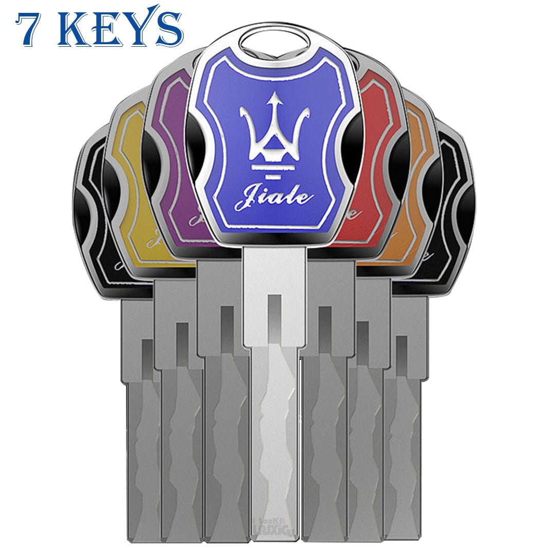 Common lock cylinders Cylinder lock for entrance door Outdoor door lock Cylinder door lock 7 colorful keys Key lock - KiwisLove