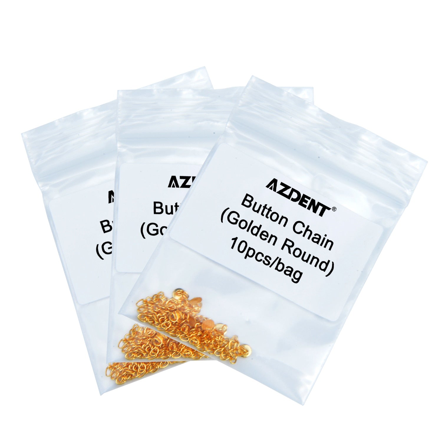 Azdent 2pcs/Pack Dental Orthodontics Lingual Traction Button  Chain Golden Round Acessorios Materials - KiwisLove