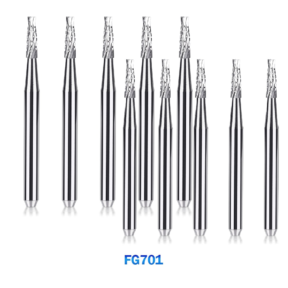 10pcs/Pack FG Dental Tungsten Carbide Bur Drill Round Type for High Speed Handpiece Dia.1.6mm - KiwisLove