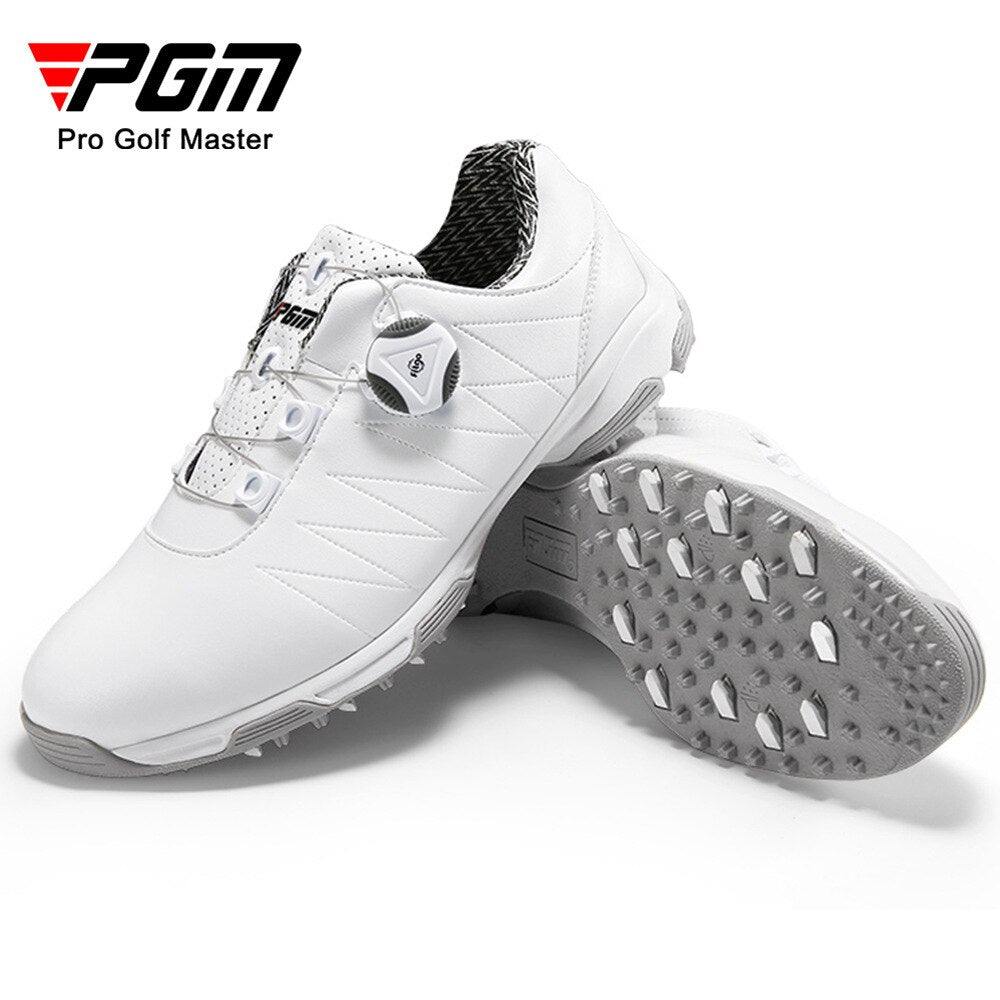 PGM Women Golf Shoes Waterproof Lightweight Knob Buckle Shoelace Sneakers Ladies Breathable Non-Slip Trainers Shoes XZ082 - KiwisLove