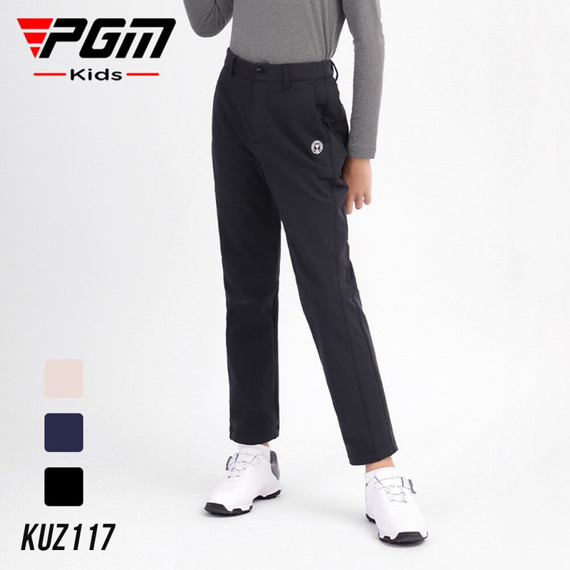 PGM Autumn Winter Waterproof Children Golf Trousers Thick Keep Warm Long Pant Boys Plus Velvet Golf Pants Windproof KUZ117 - KiwisLove