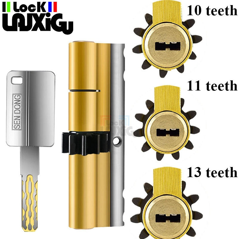 Gear door lock 10 tooth lock core 11 tooth lock 13 tooth lock outdoor door lock anti-theft door Lock cylinder Tooth lock 10 Keys - KiwisLove