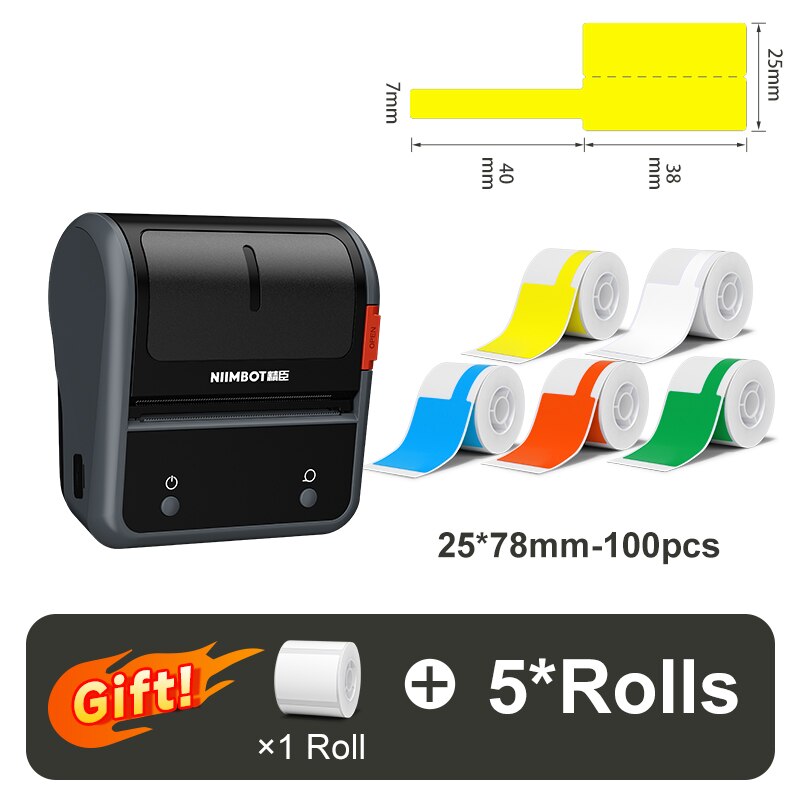 NIIMBOT B3S 3Inch Barcode Label Printer Wireless Thermal Sticker Maker Pocket Label Maker for Clothing Jewelry Mailing Commercia - KiwisLove