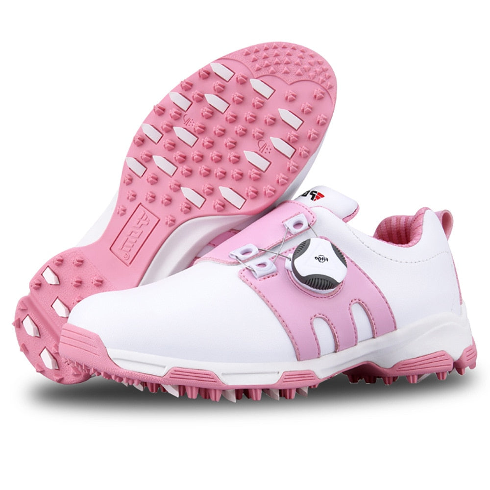 PGM Boys Girls Golf Shoes Waterproof Anti-slip Light Weight Soft and Breathable Universal Outdoor Sports Shoes XZ099 - KiwisLove