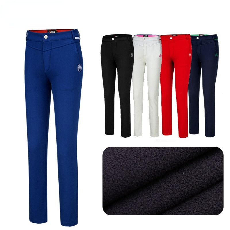 PGM Autumn Winter Waterproof Women Golf Trousers Thick Keep Warm Long Pant Plus Velvet Golf Ball Pants Windproof Tennis Clothing - KiwisLove