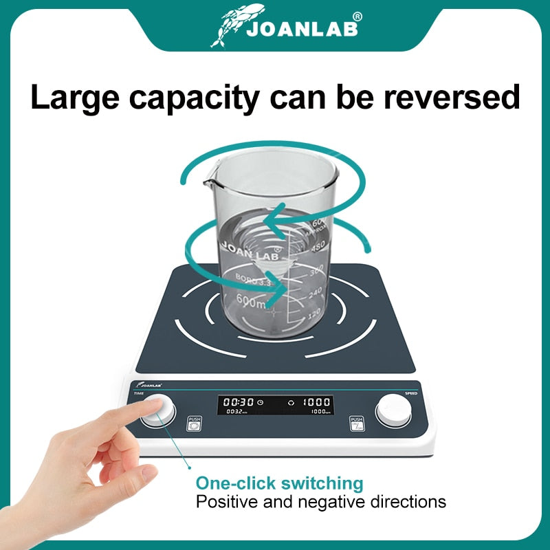 JOANLAB Multiple Magnetic Stirrer Hot Plate Digital Display Laboratory Stirrer Magnetic Mixer Heating Four-station Six-Position - KiwisLove