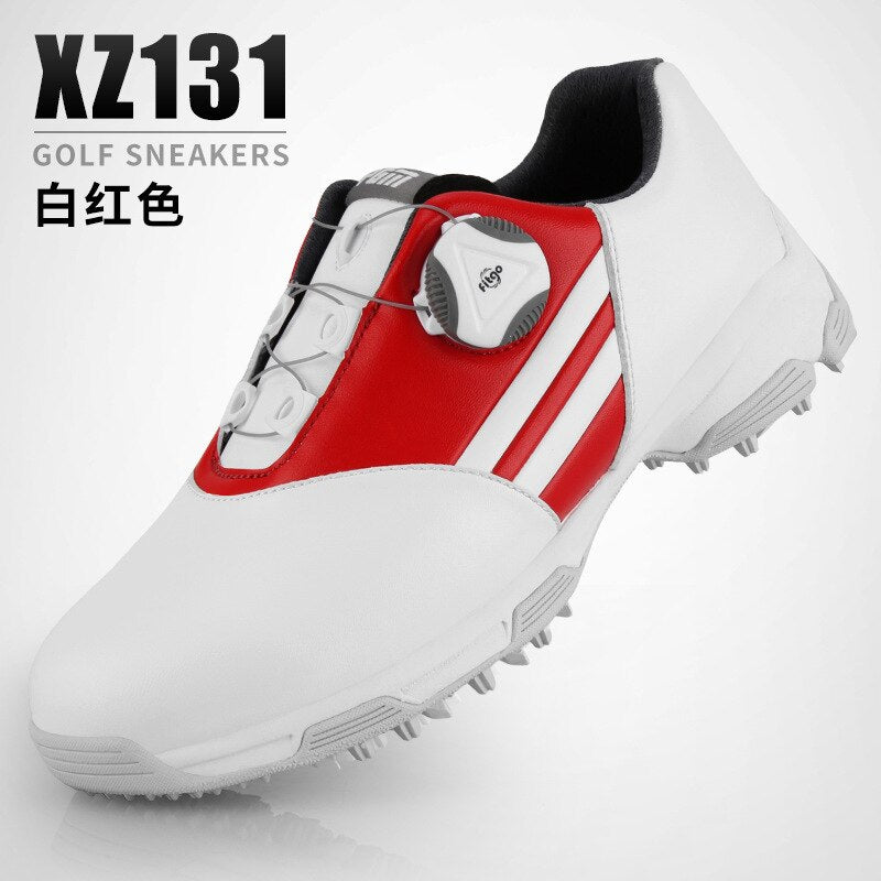 PGM Children Boys Golf Shoes Anti-skid Leather Mesh Outdoor Kids Sneakers Hook Loop Athletics Sports Shoes XZ131 - KiwisLove