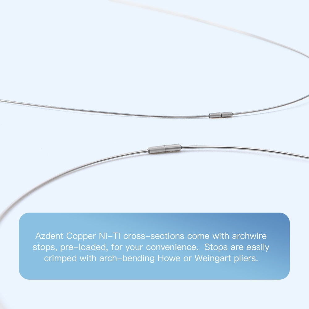 1Pcs/Pack (Total 5 Pcs) Dental Orthodontic Copper 35˚ Super Elastic Cu-NiTi  Archwire With Stops Round / Rectangle Damonform - KiwisLove