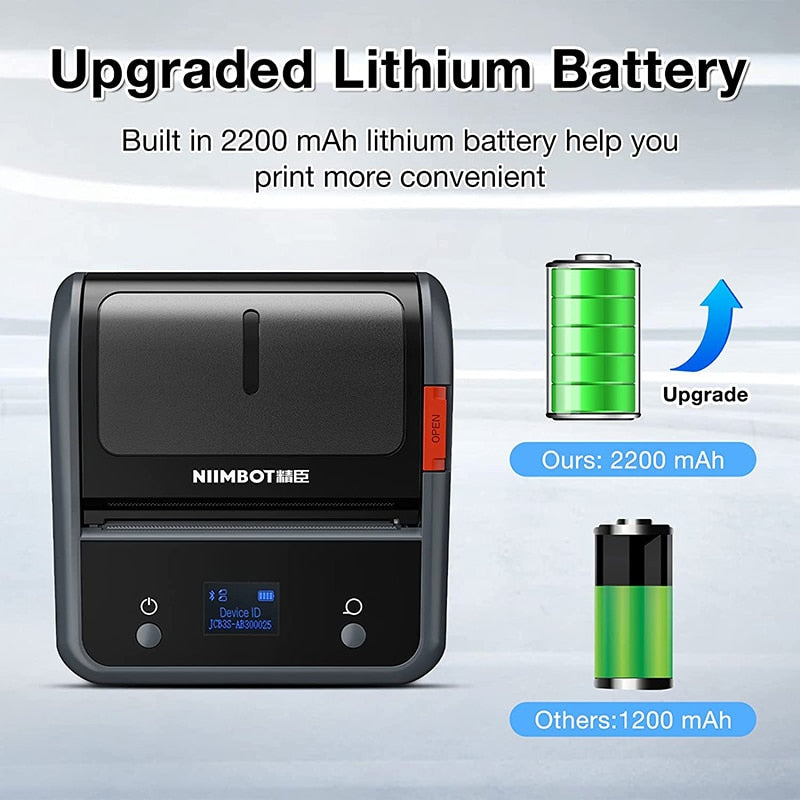 NIIMBOT B3S 3Inch Barcode Label Printer Wireless Thermal Sticker Maker Pocket Label Maker for Clothing Jewelry Mailing Commercia - KiwisLove