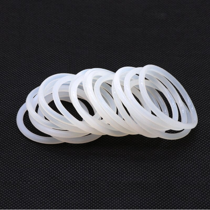10pcs VMQ White Silicone O Ring Gasket CS 3.5mm OD 14 ~ 200mm Food Grade Waterproof Washer Rubber Insulate Round O Shape Seal - KiwisLove