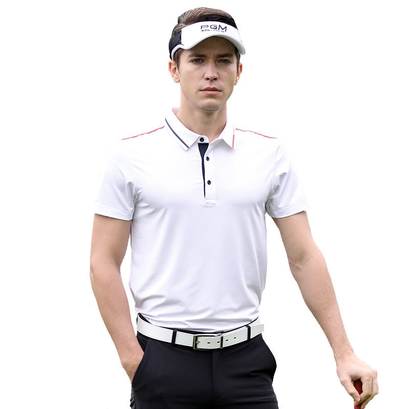 PGM Golf clothes Men Summer Short Sleeve Golf T-Shirt Quick-drying Breathable Golf Jersey Tops Golf Clothes YF239 - KiwisLove