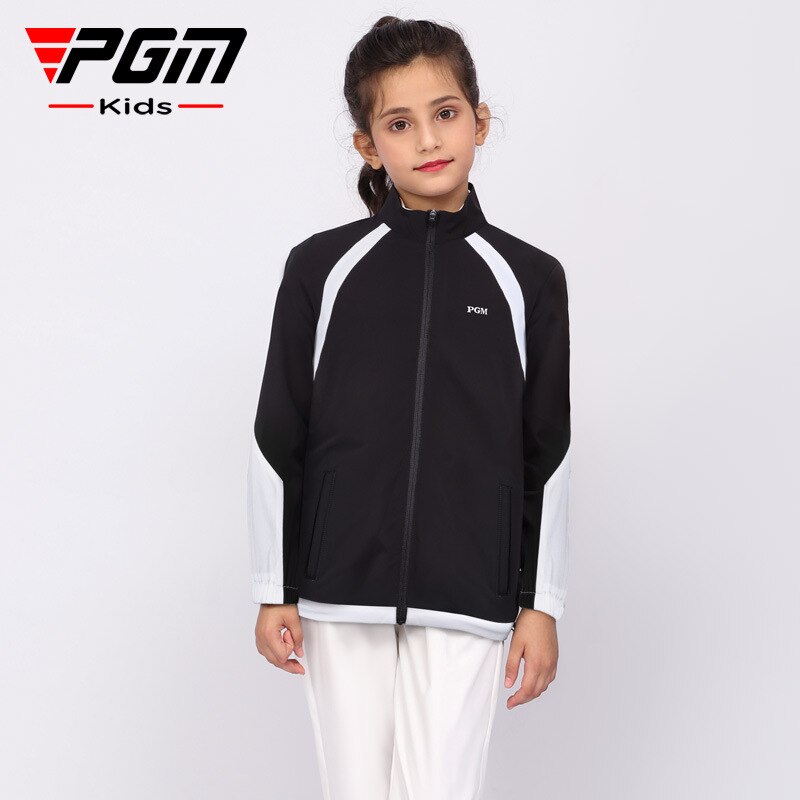 PGM Girls Golf Jacket Autumn and Winter Windproof and Rainproof Stand Collar Youth Wild Golf Clothing Sportswear YF456 - KiwisLove