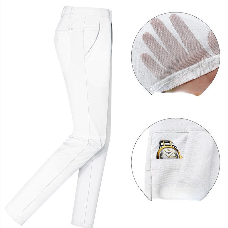 PGM Summer Golf Men Pants Elastic Casual Sports Pants Comfortable Quick Dry Male Trousers Mens Tennis Baseball Wear KUZ102 - KiwisLove