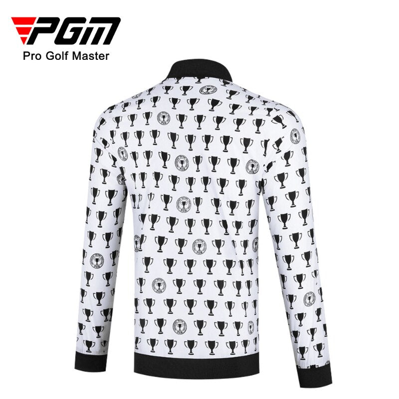 PGM Autumn Golf Men&#39;S Jacket Sports Long-Sleeved Waterproof Windbreaker Male Breathable Baseball Coat Golf Stand Collar YF426 - KiwisLove