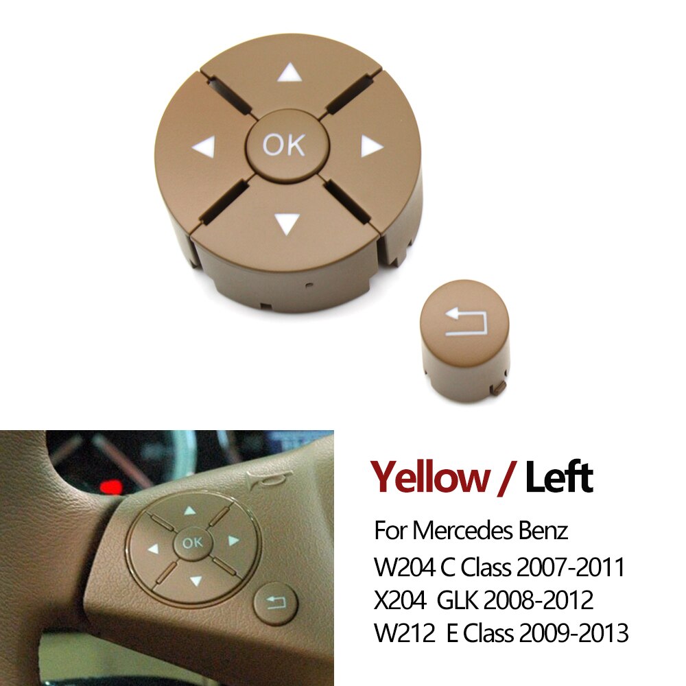 Car Steering Wheel Buttons Switch Cover Trim Repair Kit For Mercedes Benz 204 C Class GLK X204 E Class W212 - KiwisLove