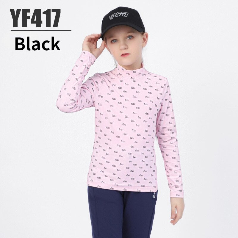 PGM Autumn Winter girls Shirt Long Sleeve Golf Clothing Keep Warm Outdoor Sports Bottoming-Shirt Ladies Slim Fit T Shirts YF417 - KiwisLove
